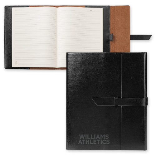  Fabrizio Black Portfolio w/Loop Closure - Athletics Wordmark Engraved