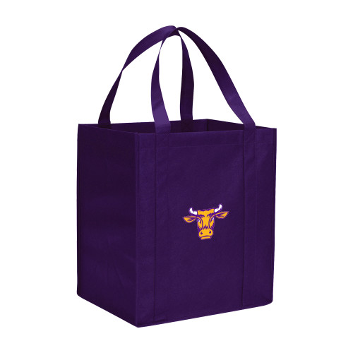  Non Woven Purple Grocery Tote - Ephelia Head