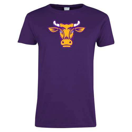  Womens Purple Short Sleeve Tee - Ephelia Head