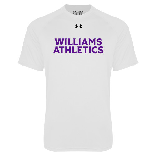  Under Armour White Tech Tee - Athletics Wordmark