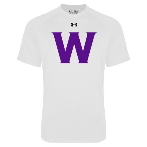  Under Armour White Tech Tee - W Logo