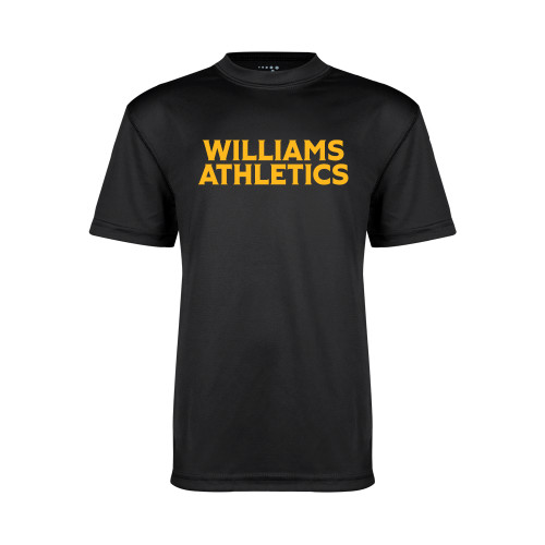  Youth Performance Black Tee - Athletics Wordmark