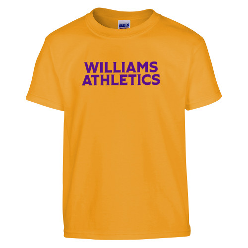  Youth Gold T Shirt - Athletics Wordmark