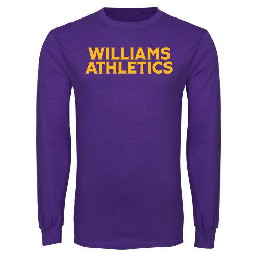  Purple Long Sleeve T Shirt - Athletics Wordmark