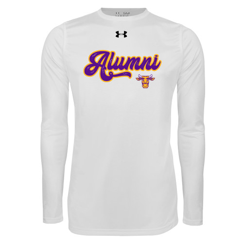  Under Armour White Long Sleeve Tech Tee - Alumni Williams Script