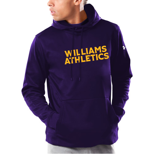  Under Armour Purple Armour Fleece Hoodie - Athletics Wordmark