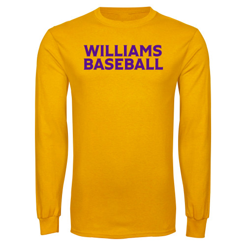  Gold Long Sleeve T Shirt - Williams Baseball