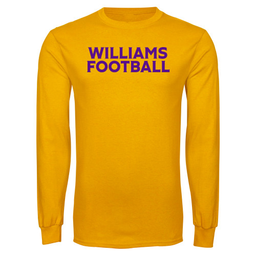  Gold Long Sleeve T Shirt - Williams Football