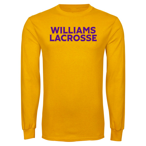  Gold Long Sleeve T Shirt - Williams Lacrosse