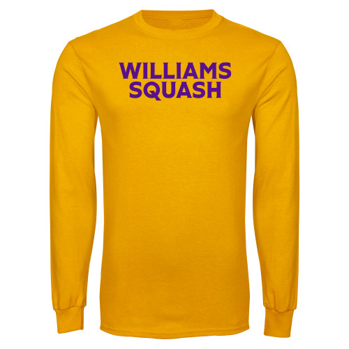  Gold Long Sleeve T Shirt - Williams Squash