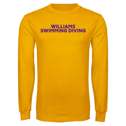  Gold Long Sleeve T Shirt - Williams Swimming Diving