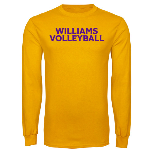  Gold Long Sleeve T Shirt - Williams Volleyball