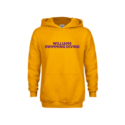  Youth Gold Fleece Hoodie - Williams Swimming Diving