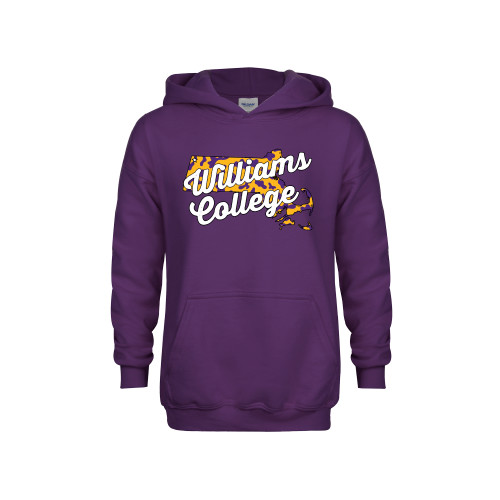  Youth Purple Fleece Hoodie - MA Eph Cow Pattern