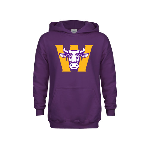  Youth Purple Fleece Hoodie - W Ephelia Head