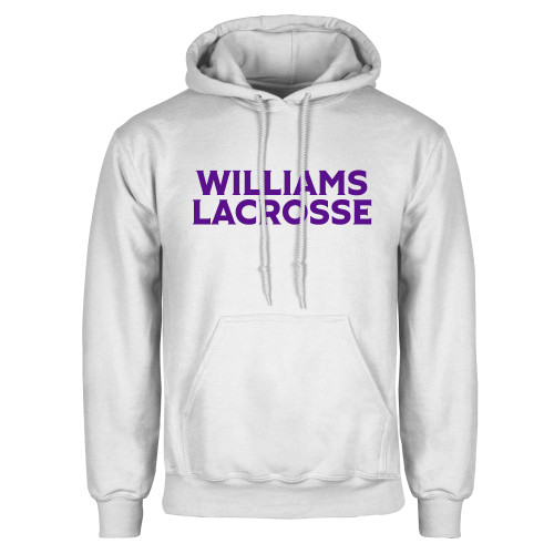  White Fleece Hoodie - Williams Lacrosse