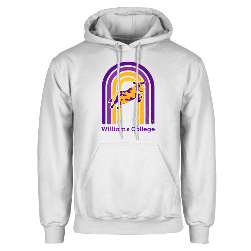  White Fleece Hoodie - Vintage Arches