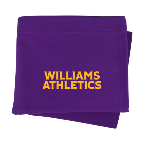  Purple Sweatshirt Blanket - Athletics Wordmark