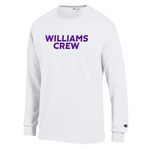  Champion White Long Sleeve T Shirt - Williams Crew