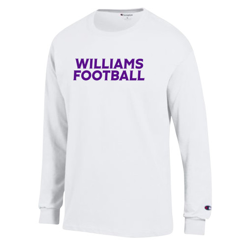  Champion White Long Sleeve T Shirt - Williams Football