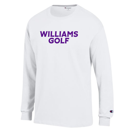  Champion White Long Sleeve T Shirt - Williams Golf