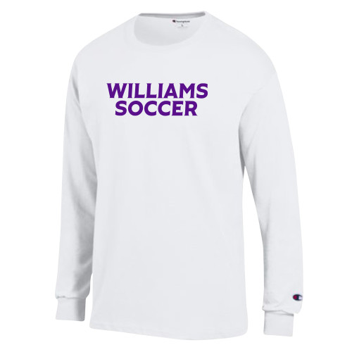  Champion White Long Sleeve T Shirt - Williams Soccer