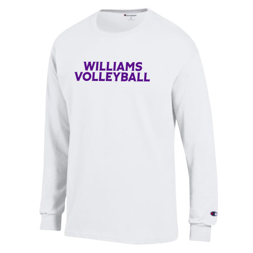  Champion White Long Sleeve T Shirt - Williams Volleyball