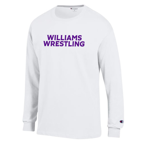  Champion White Long Sleeve T Shirt - Williams Wrestling