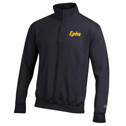  Champion Black Fleece 1/4 Zip - Ephs Logo