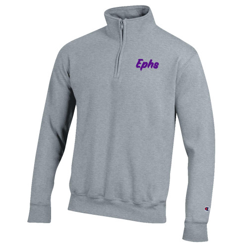  Champion Heather Grey Fleece 1/4 Zip - Ephs Logo