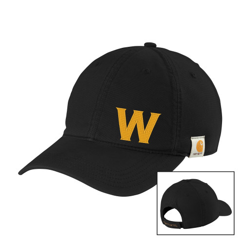  Carhartt Black Cotton Adjustable Canvas Hat - W Logo