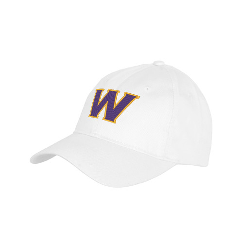  Youth White Pro Style Hat - W Logo