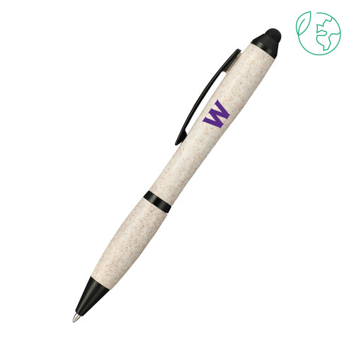  Nash Wheat Straw Ballpoint Beige Stylus Pen - W Logo