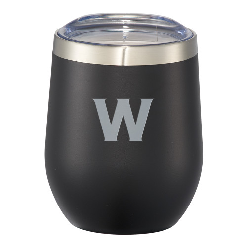  Corzo Vacuum Insulated Black Cup 12oz - W Logo Engraved