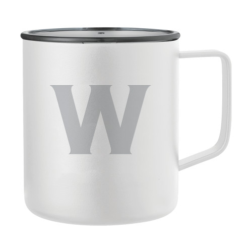  Rover Camp Vacuum Insulated White Mug 14oz - W Logo Engraved