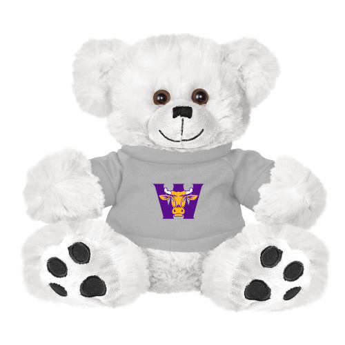  Plush Big Paw 8 1/2 inch White Bear w/Grey Shirt - W Ephelia Head