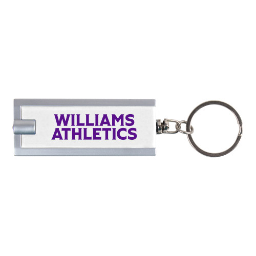  Turbo White Flashlight Key Holder - Athletics Wordmark