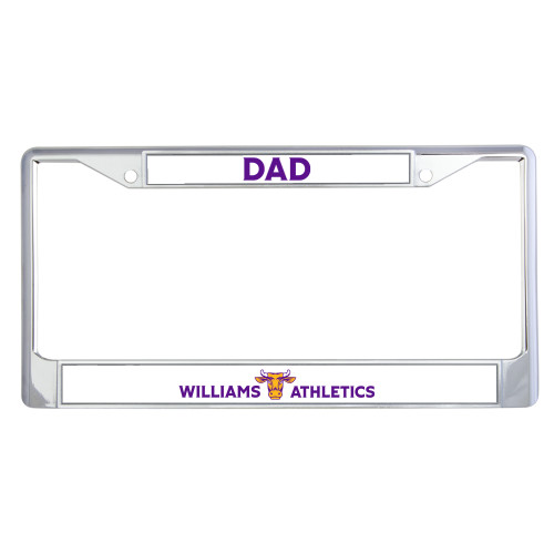  Dad Metal License Plate Frame in Chrome - Athletics Flat Wordmark