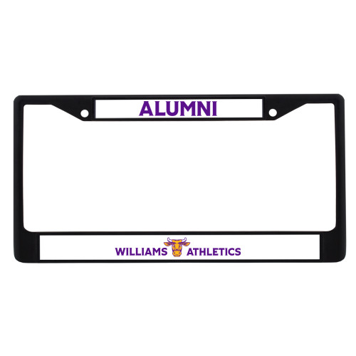  Alumni Metal License Plate Frame in Black - Athletics Flat Wordmark