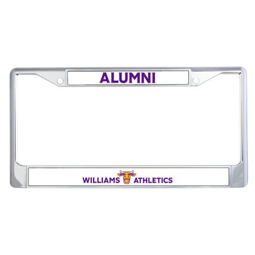  Alumni Metal License Plate Frame in Chrome - Athletics Flat Wordmark