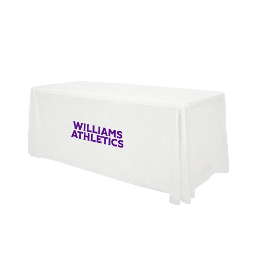 White 6 foot Table Throw - Table Throw Logo