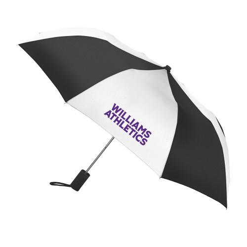  42 Inch Slim Stick Black/White Umbrella - Athletics Wordmark