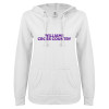Thumbnail image for  ENZA Womens White V Notch Raw Edge Fleece Hoodie