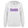 Thumbnail image for  ENZA Womens White V Notch Raw Edge Fleece Hoodie