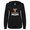 Thumbnail image for  ENZA Womens Black V Notch Raw Edge Fleece Hoodie