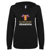 Thumbnail image for  ENZA Womens Black V Notch Raw Edge Fleece Hoodie