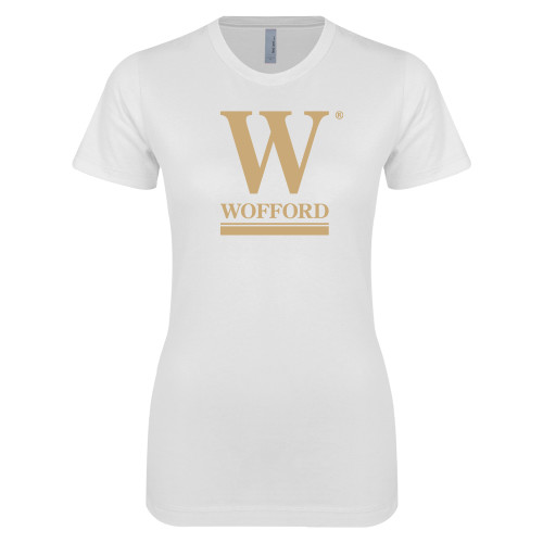  Next Level Womens White Boyfriend Tee - W Wofford