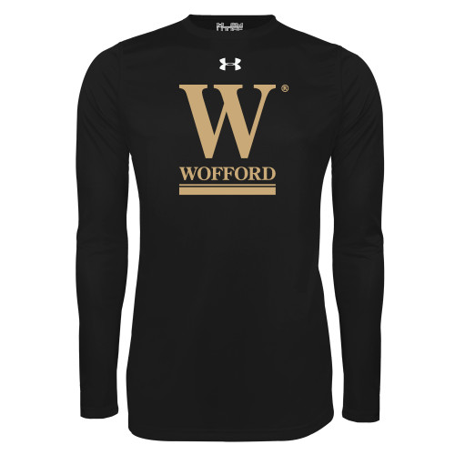  Under Armour Black Long Sleeve Tech Tee - W Wofford