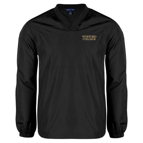  Black V Neck Raglan Windshirt - Wofford College Stacked