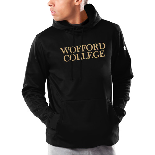  Under Armour Black Armour Fleece Hoodie - Wofford College Stacked